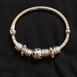 Brighton hinged oval bangle with beads